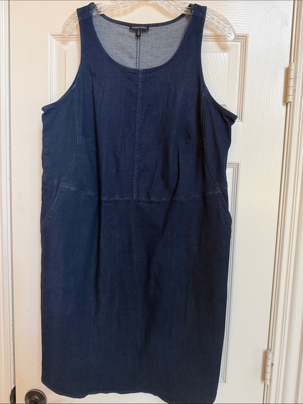 Universal Standard Dark Blue Denim Jumper Dress Sz S (14-16)